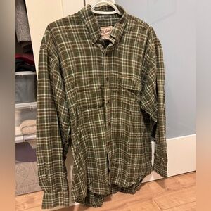 Green vintage flannel